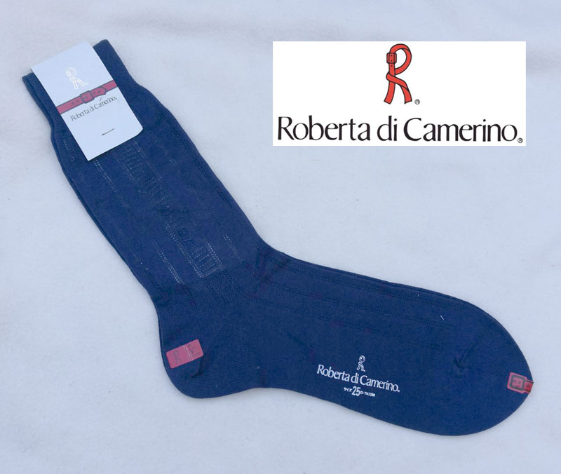 ถุงเท้าชาย ROBERTA DI CAMERINO สีกรม เนื้อดีมาก