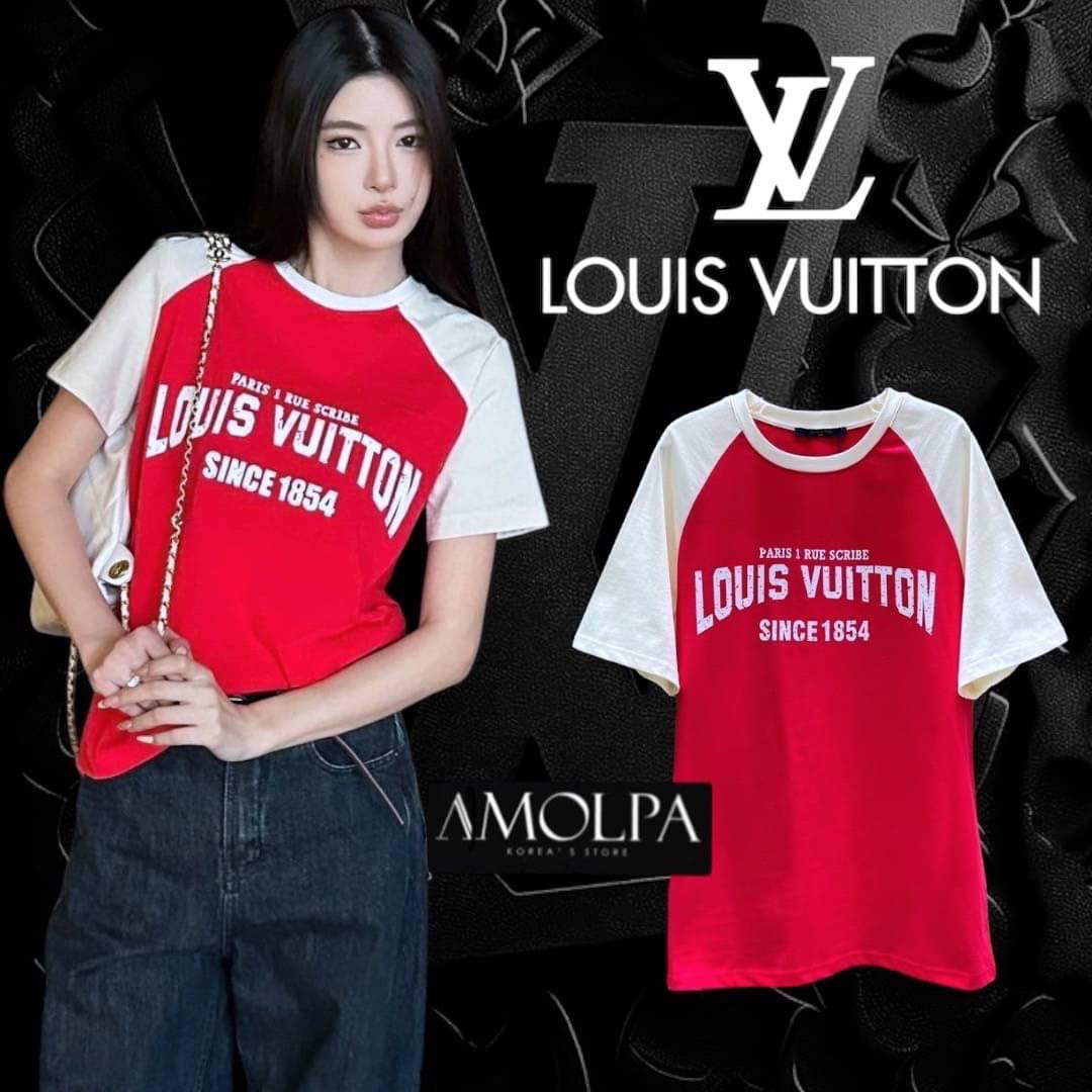 เสื้อยืด LV สวยเด่น ลายใหม่ชนช๊อปป สวยม๊าก เนื้อผ้าดี มากๆค่ะผ้าเย็นๆ ใส่สบาย : สินค้าคุณภาพ (พร้อมส่ง)