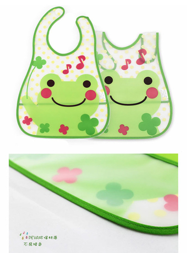 NanaBaby ผ้ากันเปื้อนกินข้าว กันน้ำ PEVA สำหรับเด็กเล็ก 0-3 ขวบ มีช่องรองเศษอาหาร