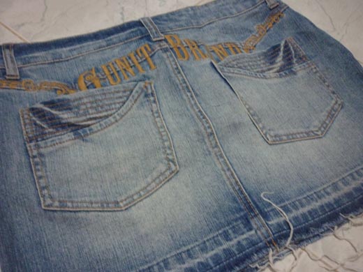 #2กระโปรงยีนส์แบรนด์ Gunit สวยมาก 34.5-39-13