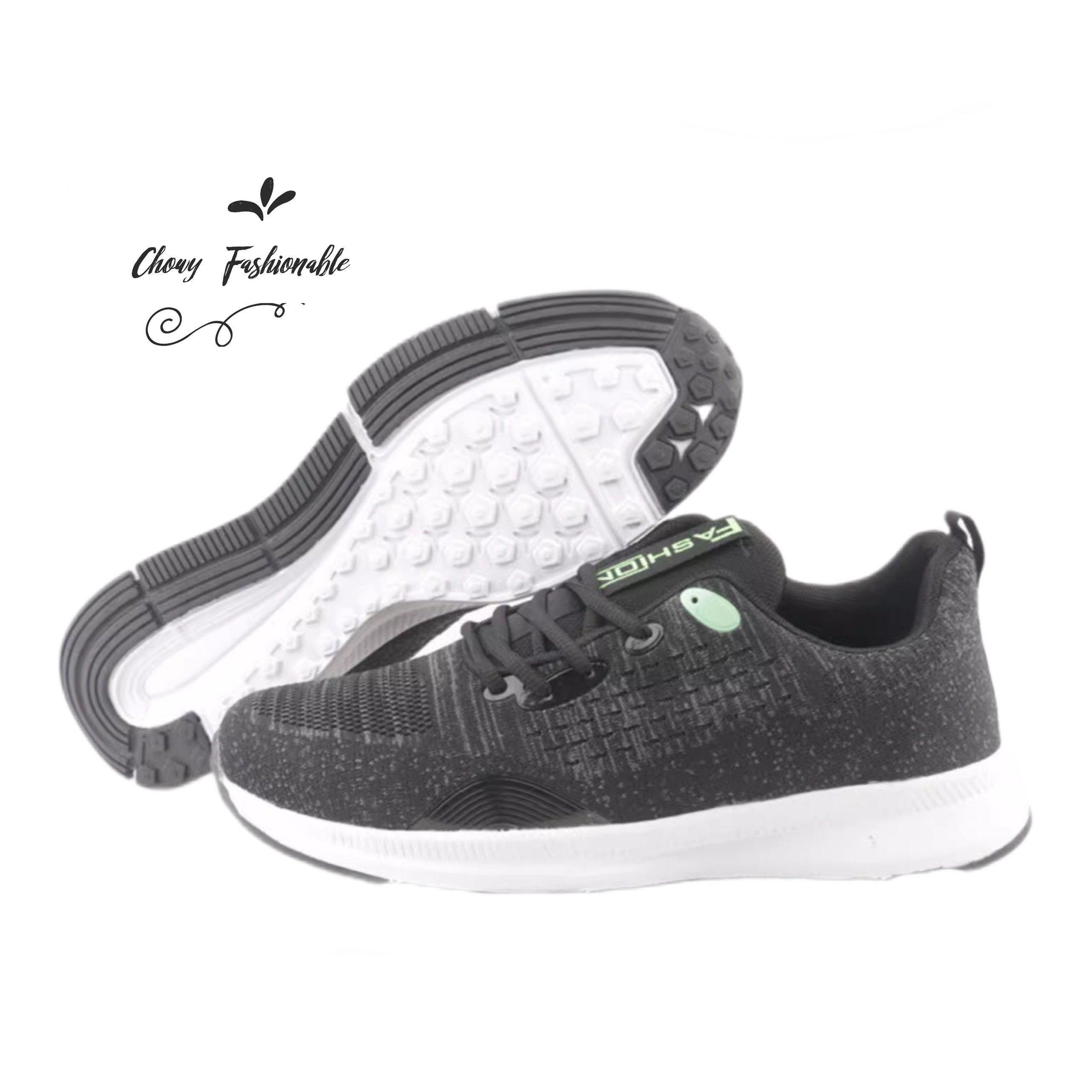 รองเท้าผ้าใบผู้ชายไซส์ใหญ่ 50-54 ผ้าใบแฟชั่นไซส์ใหญ่ สีเทาดำ ระบายอากาศได้ดี น้ำหนักเบา KR1190