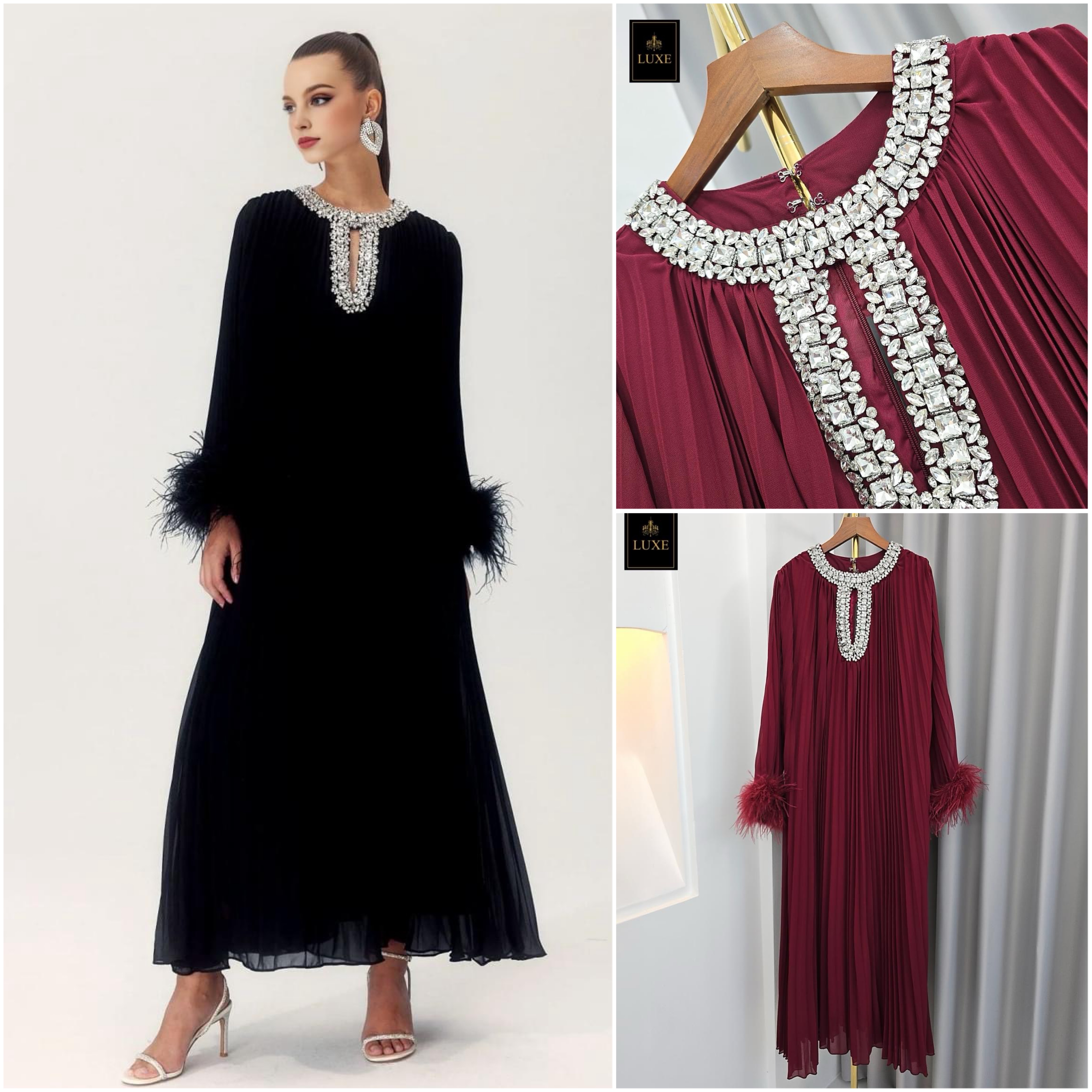 เดรสแขนยาว กระโปรงบานตัวปล่อย คัตติ้งประณีต กรุยกราย ใส่สบาย : สินค้าคุณภาพ (พร้อมส่ง)