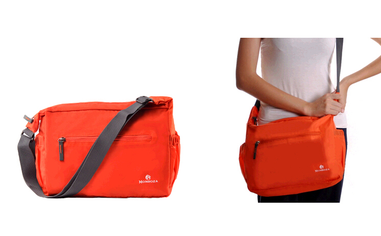 กระเป๋าสะพายพับเก็บได้ ผลิตจากไนล่อนกันน้ำคุณภาพดี พกพาสะดวก คุ้มค่า มีให้เลือก 7 สี