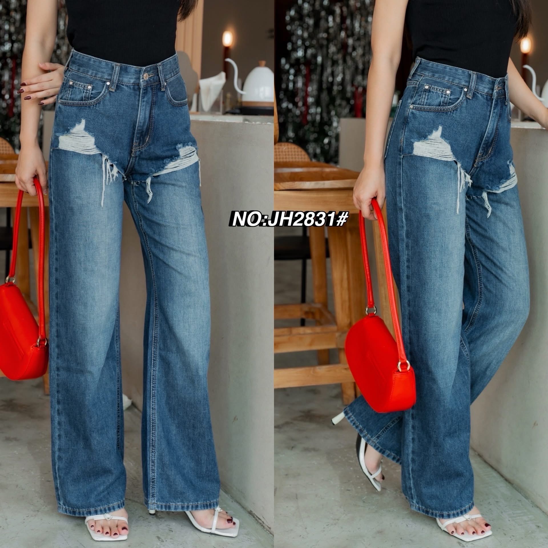 กางเกงทรงกระบอก(ผ้าไม่ยืด) เอวสูงปรี๊ดปิดสะดือ ความยาวไม่เต่อ ใส่สบาย : สินค้าคุณภาพ (พร้อมส่ง)