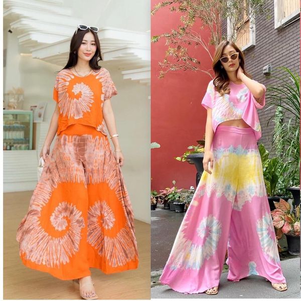 ชุดเซตผ้ามัดย้อม เนื้อบาง สวยพริ้ว ใส่ไปเที่ยวไหนก็สวย ป้วะ ปังปุริเย่ (พร้อมส่ง)