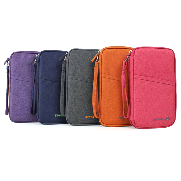 กระเป๋าใส่พาสปอร์ต กระเป๋าใส่หนังสือเดินทาง ใส่เอกสารต่างๆ มีสายคล้องมือ คุณภาพดี (Travel Wallet Passport Holder, Family Passport Holder with Hand & Neck Strap)