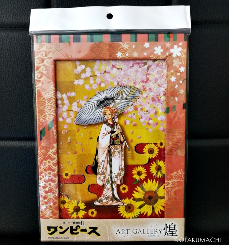 รูปภาพพร้อมกรอบกระดาษตัวการ์ตูนวันพีซกลุ่มหมวกฟาง