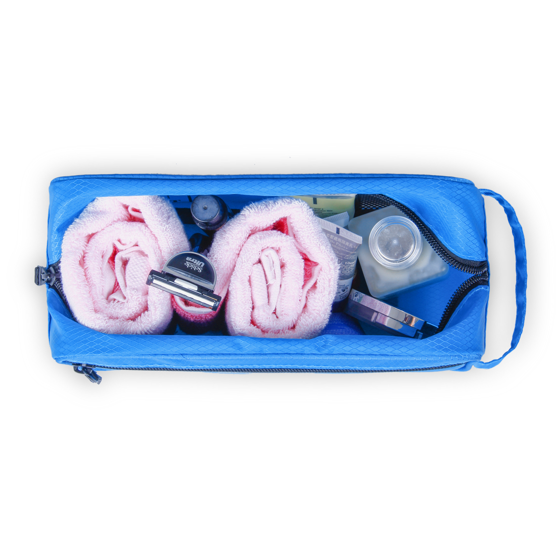 Bagsmart กระเป๋าจัดระเบียบเดินทาง 4 ใบ กันน้ำ พกพาสะดวก ใส่เสื้อผ้า, อุปกรณ์ไอที, อุปกรณ์น้ำ และรองเท้า (Blue)