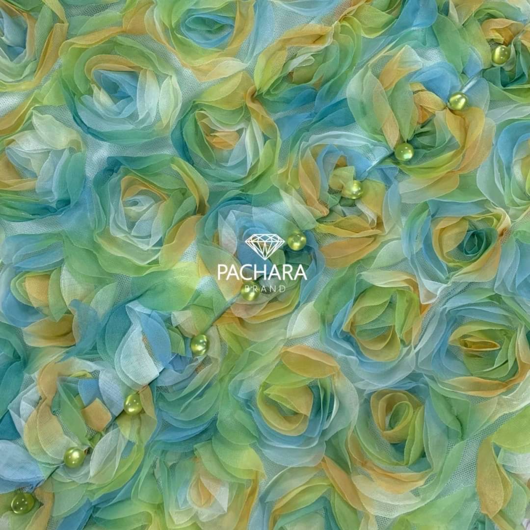 เดรสสั้นคอวีแขนตุ๊กตาสีเขียวพาสเทล ปักดอกกุหลาบ 3D อัดแน่นหลายร้อยดอกทั้งชุด มาพร้อมเข็มกลัดโบว์สีเงินสองข้าง ใส่สบาย สินค้าคุณภาพ (พร้อมส่ง)