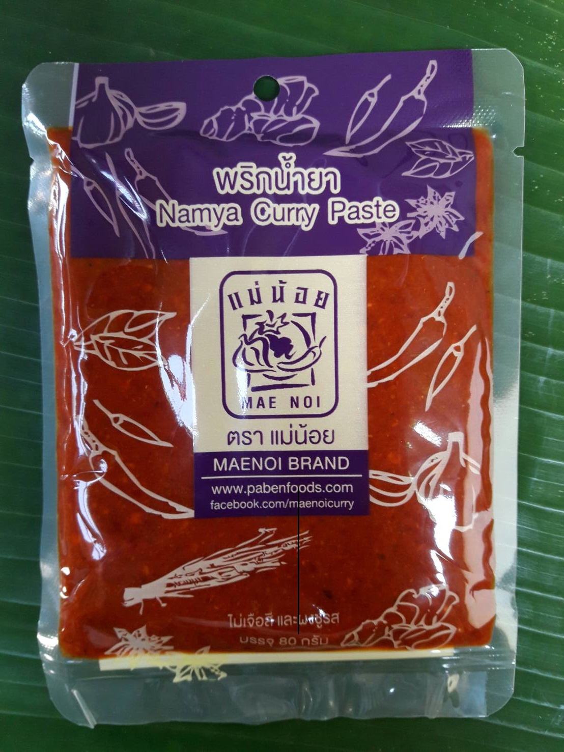 น้ำพริกน้ำยา 80 กรัม ตราแม่น้อย เชียงราย Thai Namya Curry Paste 80 g