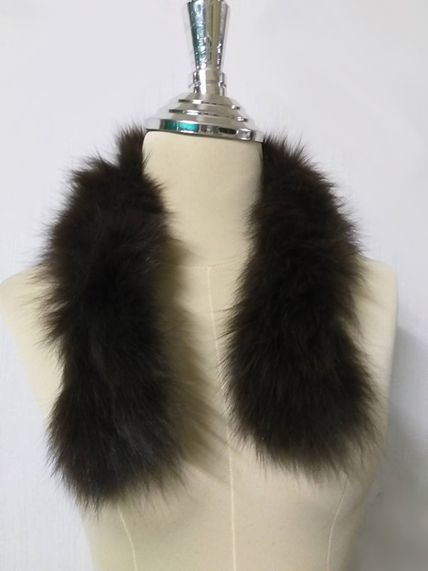 ผ้าพันคอ Fur Fox เส้นเล็ก สีน้ำตาลไหม้