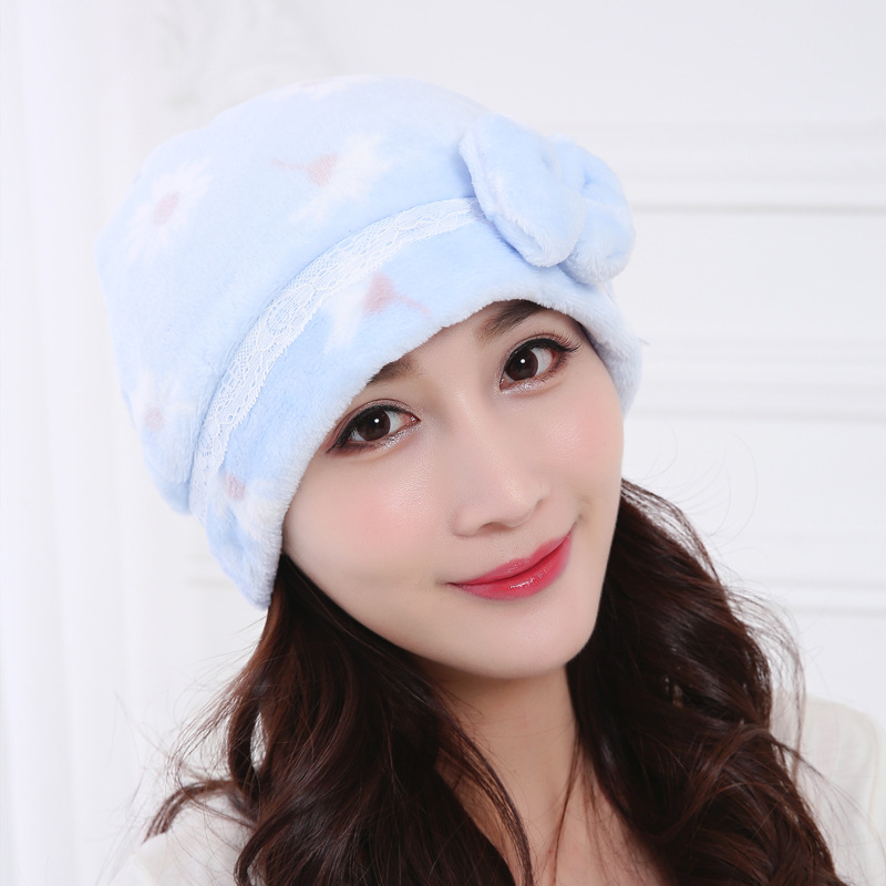 หมวกคุณแม่อยู่เดือน ผ้าขนหนูนุ่มนิ่ม สไตล์เกาหลี