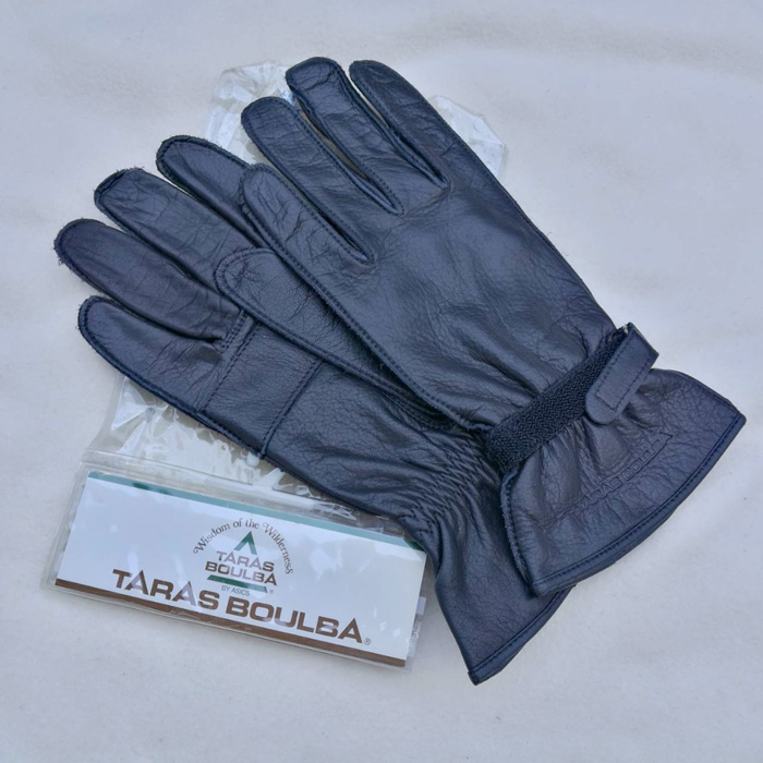 ถุงมือชาย หนังแท้สีดำ (ของใหม่)