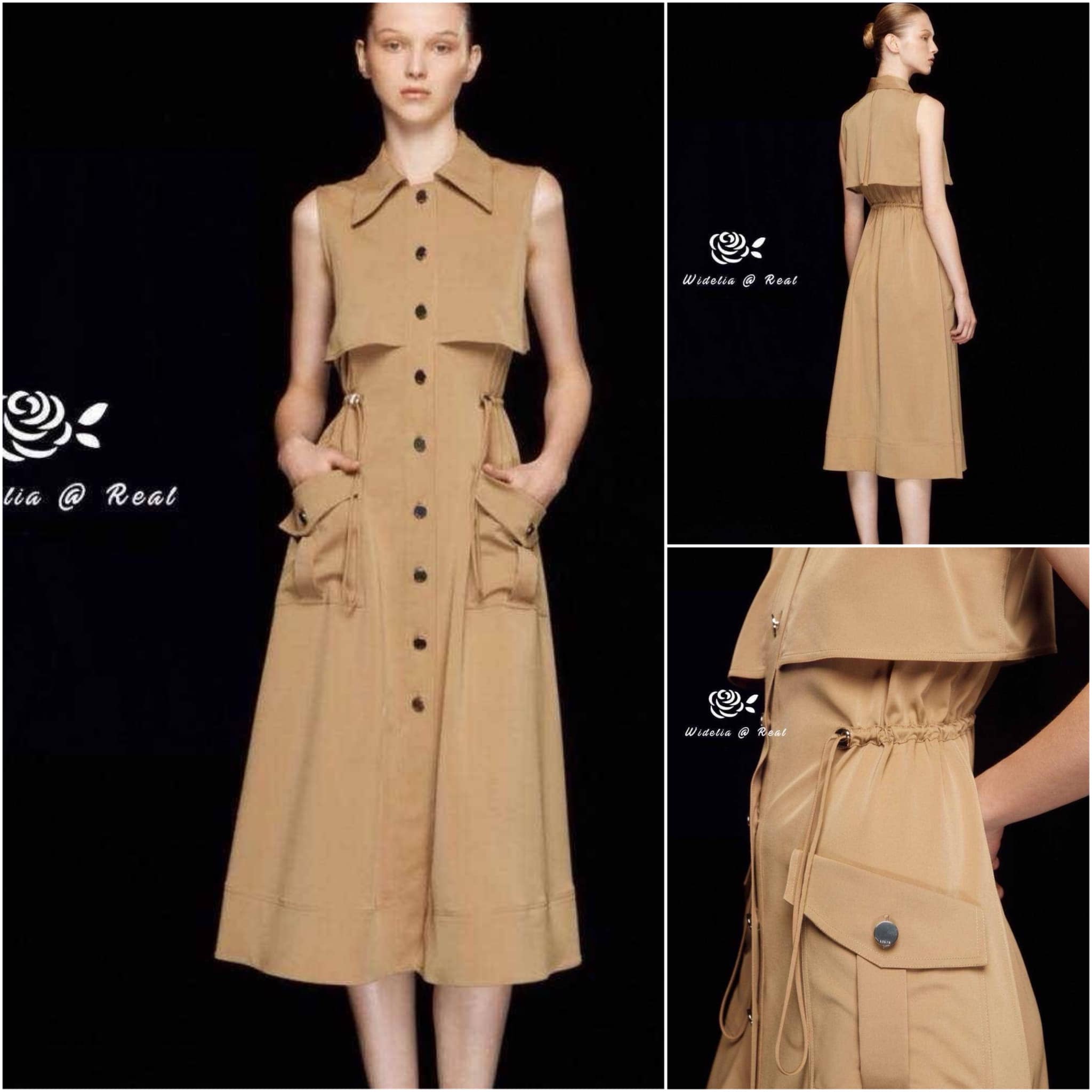 เดรสแขนกุดยาวตัวสวยทรงเก๋ ใส่สบาย สินค้าคุณภาพ (พร้อมส่ง)