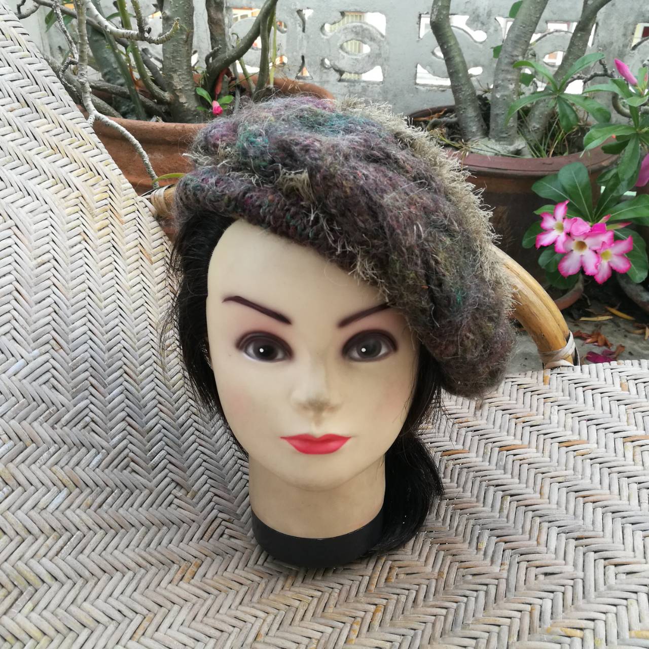 หมวกเบเร่ต์ไหมพรมสุดเก๋