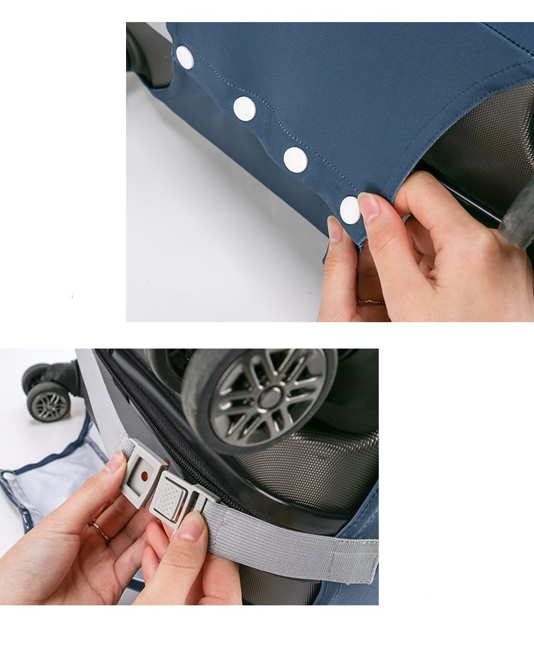 (ผ้ายืด มีลาย ขนาด M) ผ้าคลุมกระเป๋าเดินทาง ขนาด 24 - 26 นิ้ว ผ้ายืดกันน้ำ ก้นกระดุม กันรอยขีดข่วน มี 4 สีให้เลือก