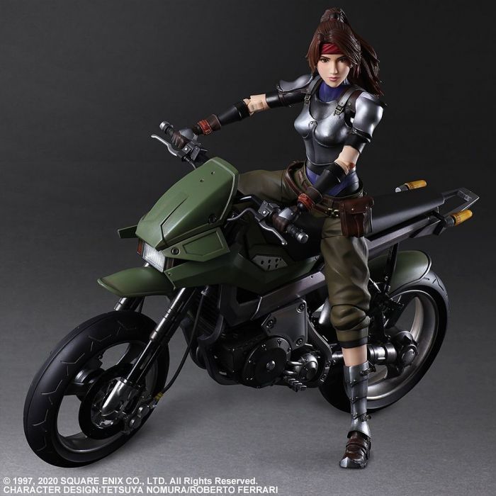 พร้อมส่ง FINAL FANTASY VII REMAKE PLAY ARTS KAI ACTION FIGURE JESSIE & MOTORCYCLE SET