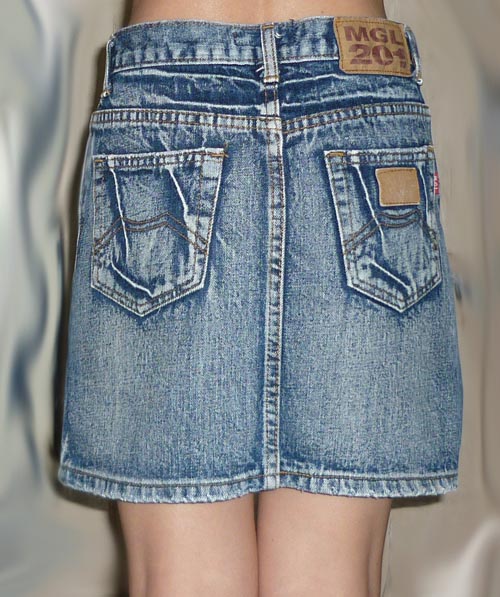 กระโปรงยีนส์ฟอกซีด สวยเซอร์ๆ 29-34-15