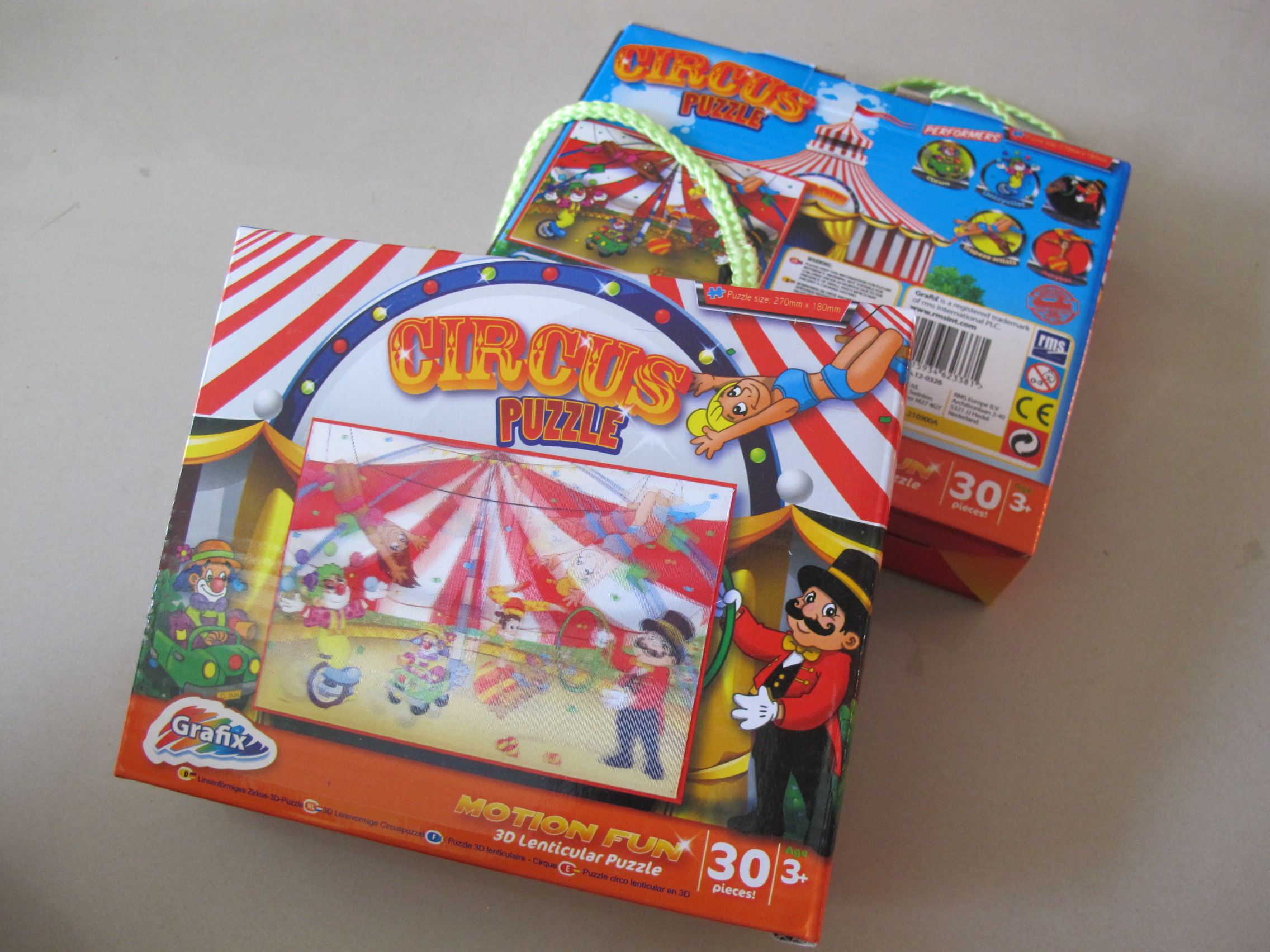 Grafix Motion Fun 3D Lenticular Puzzle : Circus Puzzle 30 pieces จิ๊กซอว์ภาพเคลื่อนไหว 30 ชิ้น ละครสัตว์