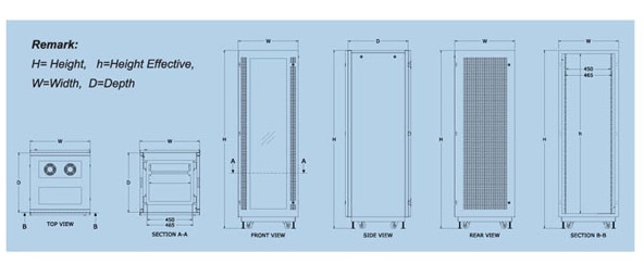 FAR-6027 FAR 19" PERFORATION EXPORT SERVER RACK 27U (60x100 cm.) สูง 139 cm.