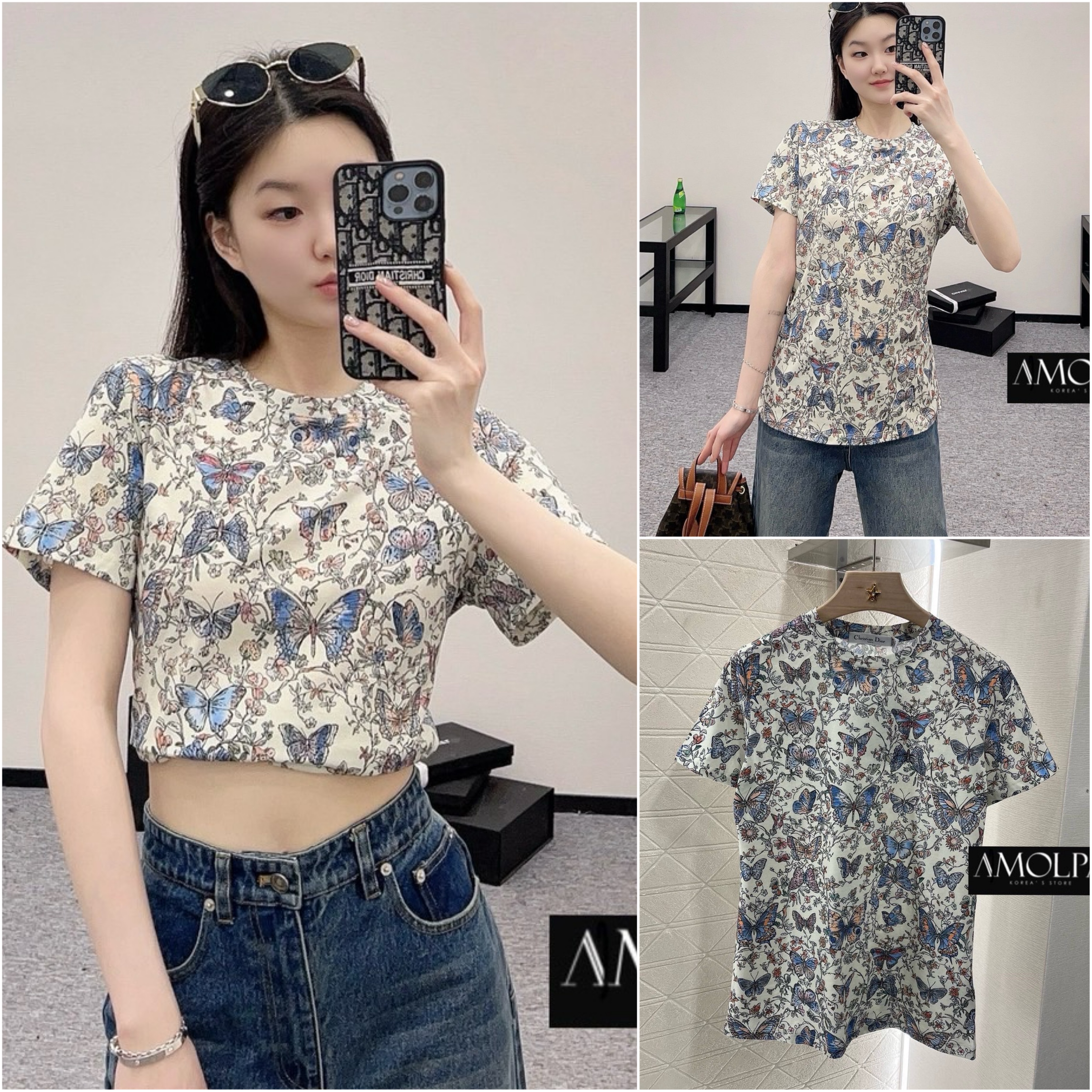 เสื้อยืด CD ลายผีเสื้อ สวยเด่น ลายใหม่ชนช๊อปป ใส่สบาย : สินค้าคุณภาพ (พร้อมส่ง)