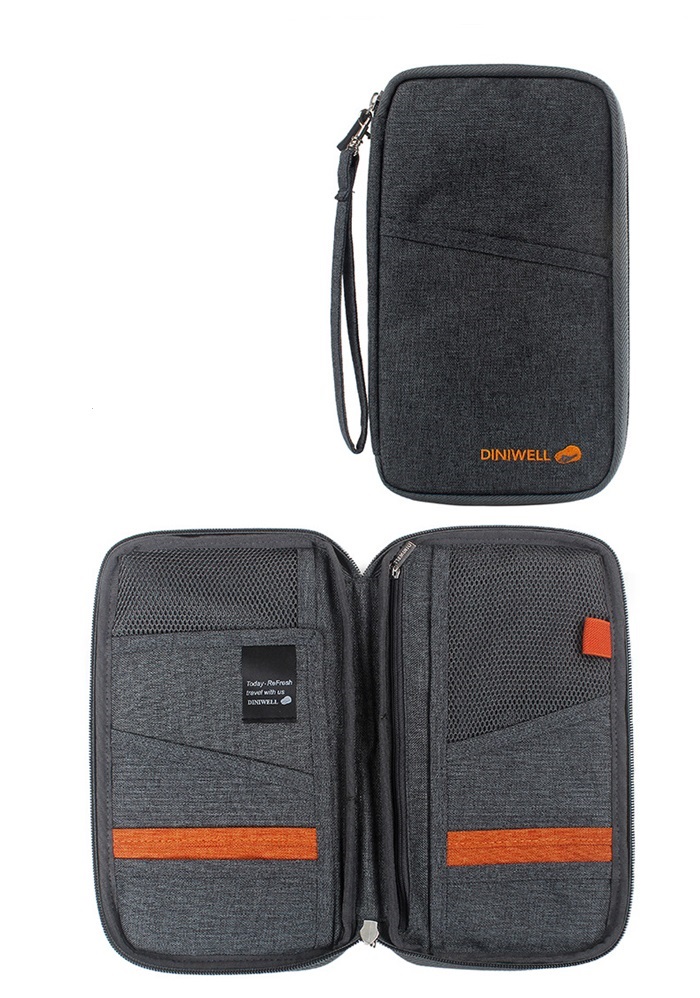 กระเป๋าใส่พาสปอร์ต กระเป๋าใส่หนังสือเดินทาง ใส่เอกสารต่างๆ มีสายคล้องมือ คุณภาพดี (Travel Wallet Passport Holder, Family Passport Holder with Hand & Neck Strap)