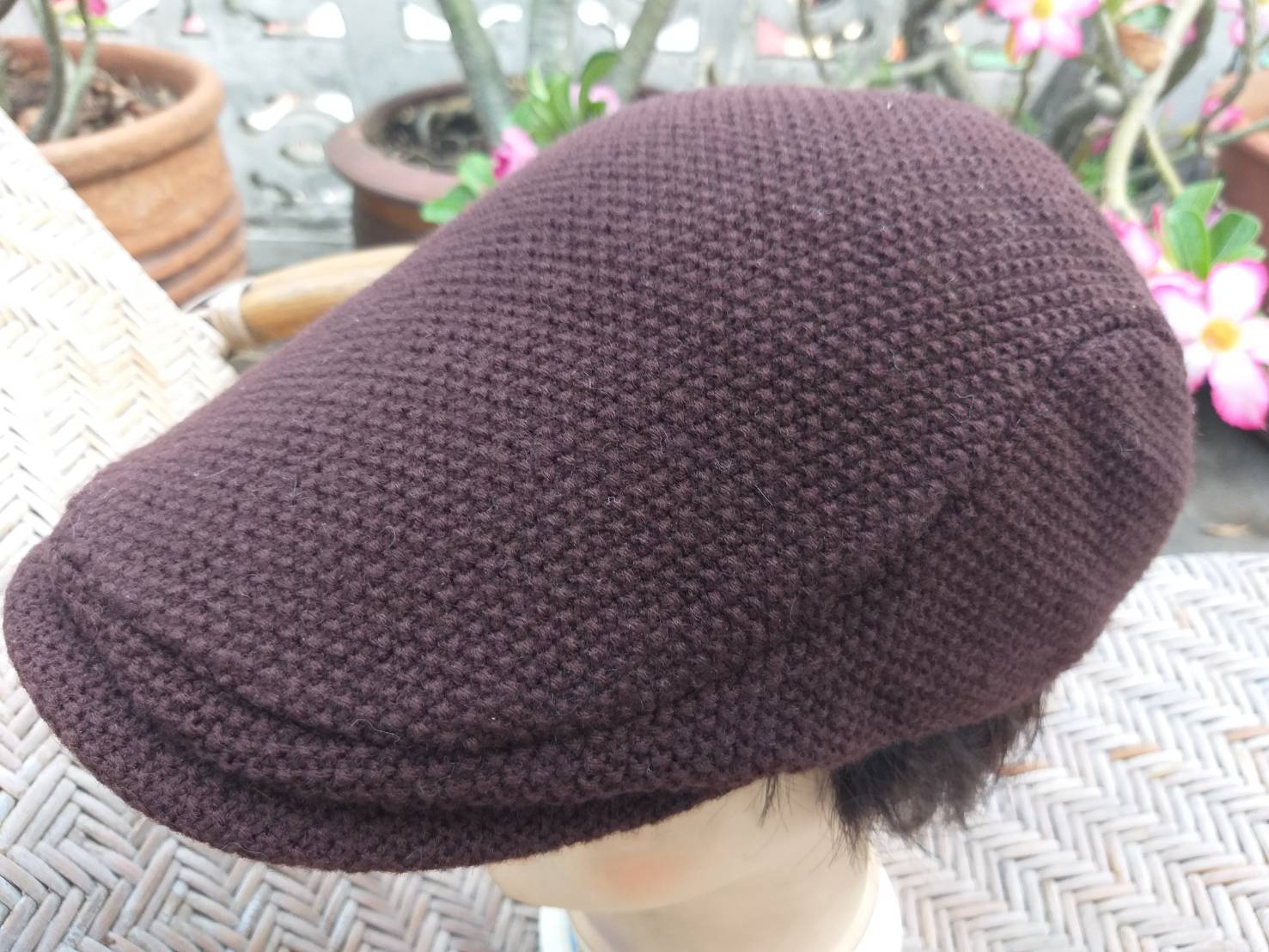 หมวกติงลี่ไหมพรม Tokio Hat สวยค่ะ สีน้ำตาลไหม้