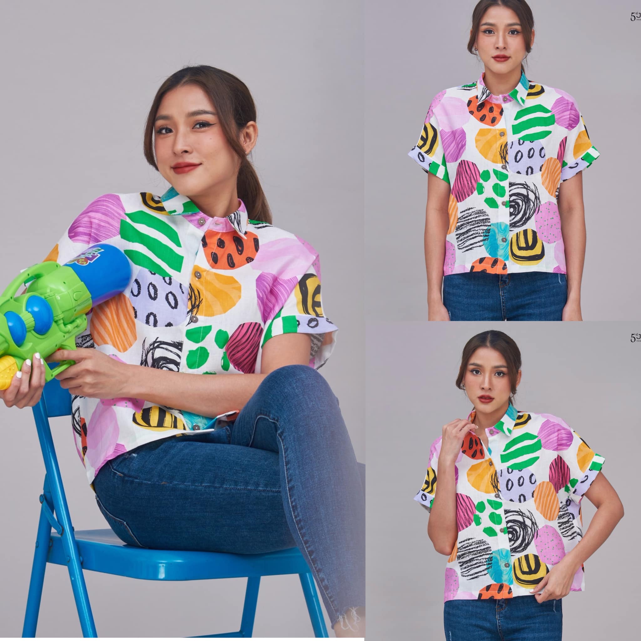 เสื้อเชิ้ตคอปกแขนสั้น ผ้าลินินแท้ 100% ใส่สบาย : สินค้าคุณภาพ (พร้อมส่ง)