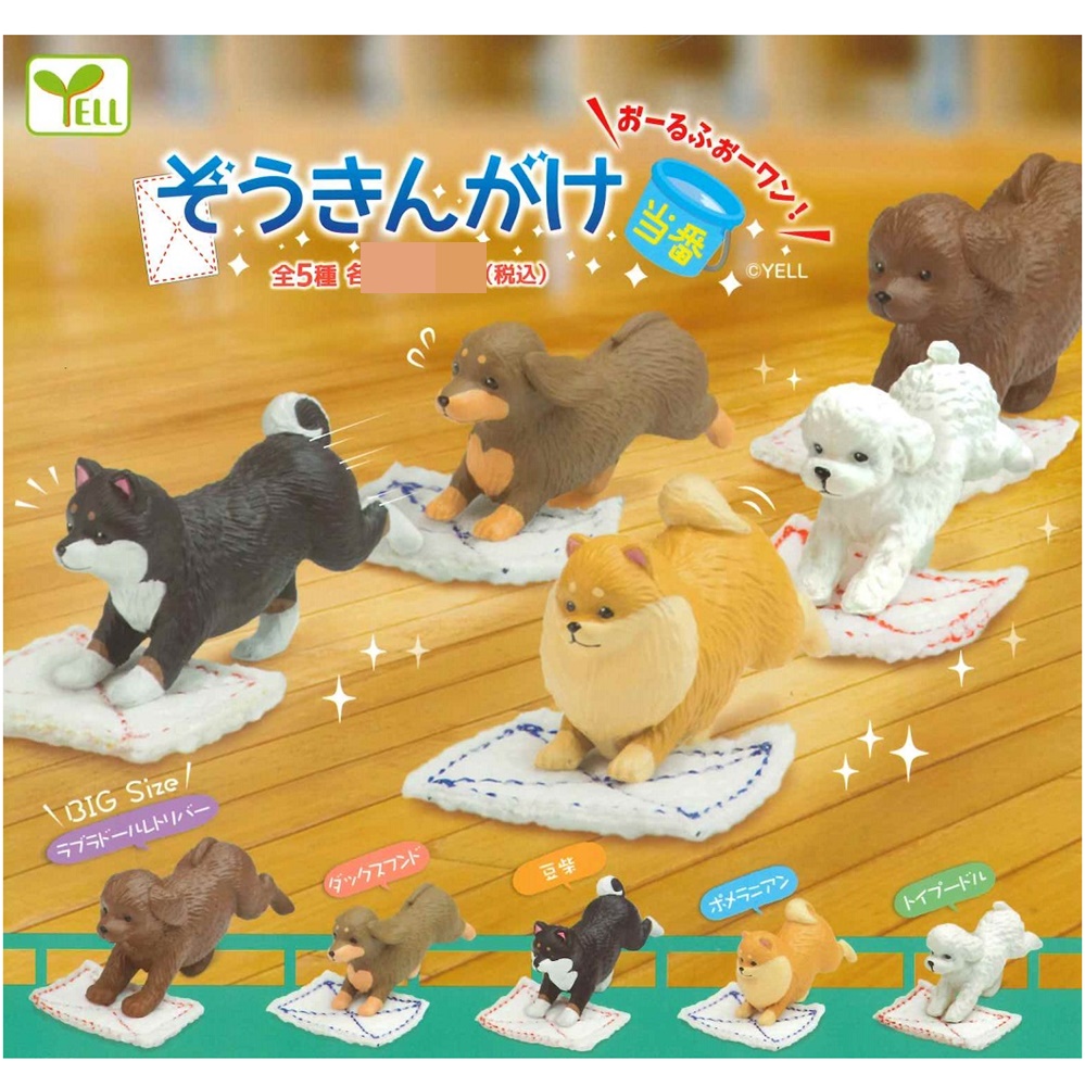 กาชาปองฟิกเกอร์น้องหมาถูพื้น V2