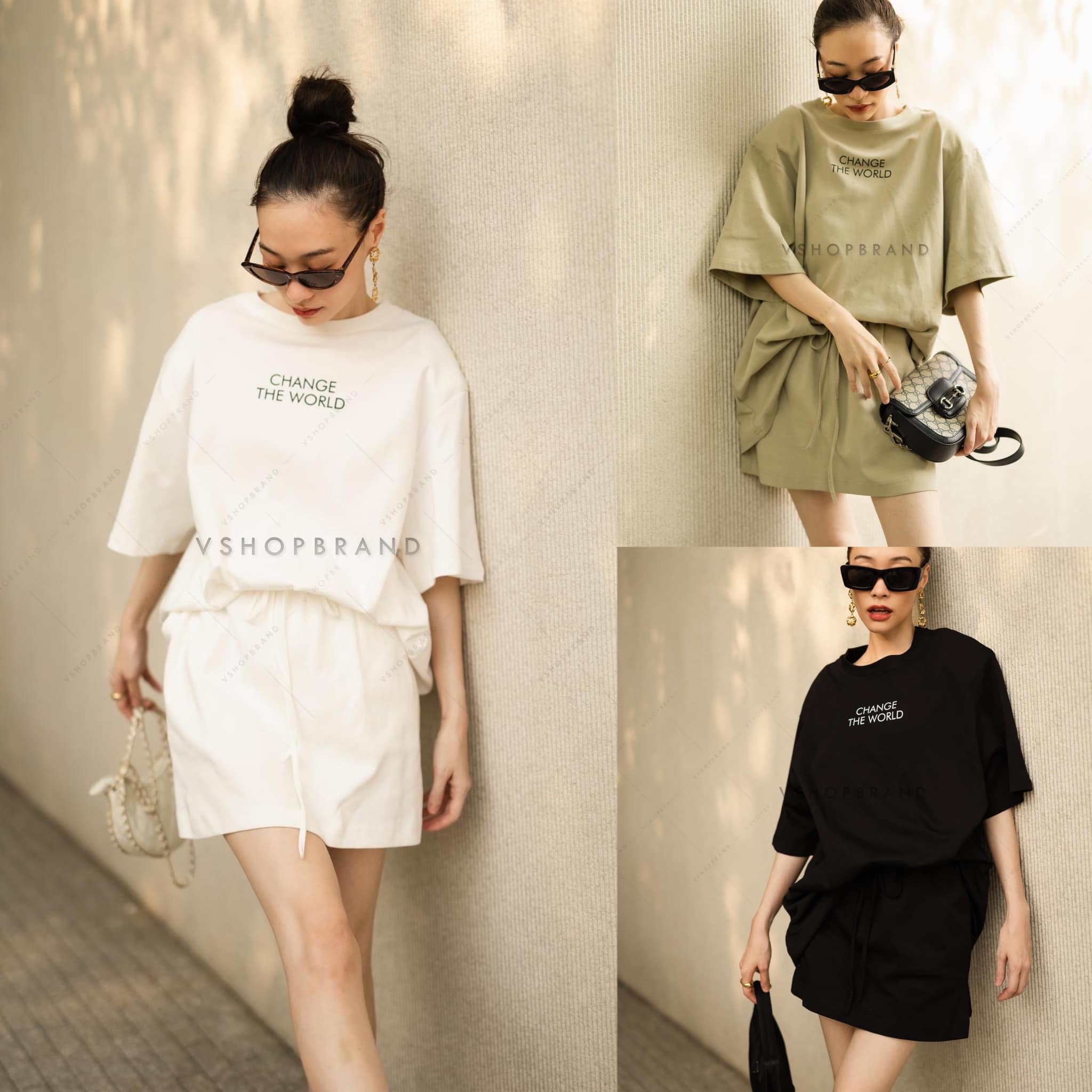 Set เสื้อยืด Chang The world + กป.สั้น สินค้าคุณภาพ (พร้อมส่ง)