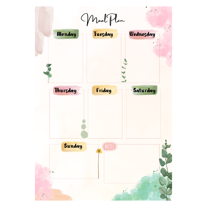 Planner ติดผนัง ติดตู้เย็น ขนาด A4 เคลือบแข็ง PVC