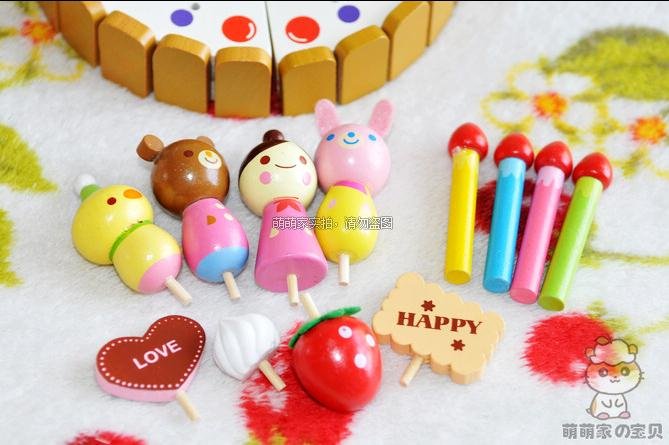 ของเล่นไม้ เซตตกแต่งหน้าเค้ก ของเล่นเค้กไม้ ของเล่นเด็กผู้หญิง ของเล่นทำอาหาร Wooden Decoration Cake Set by Mother Garden