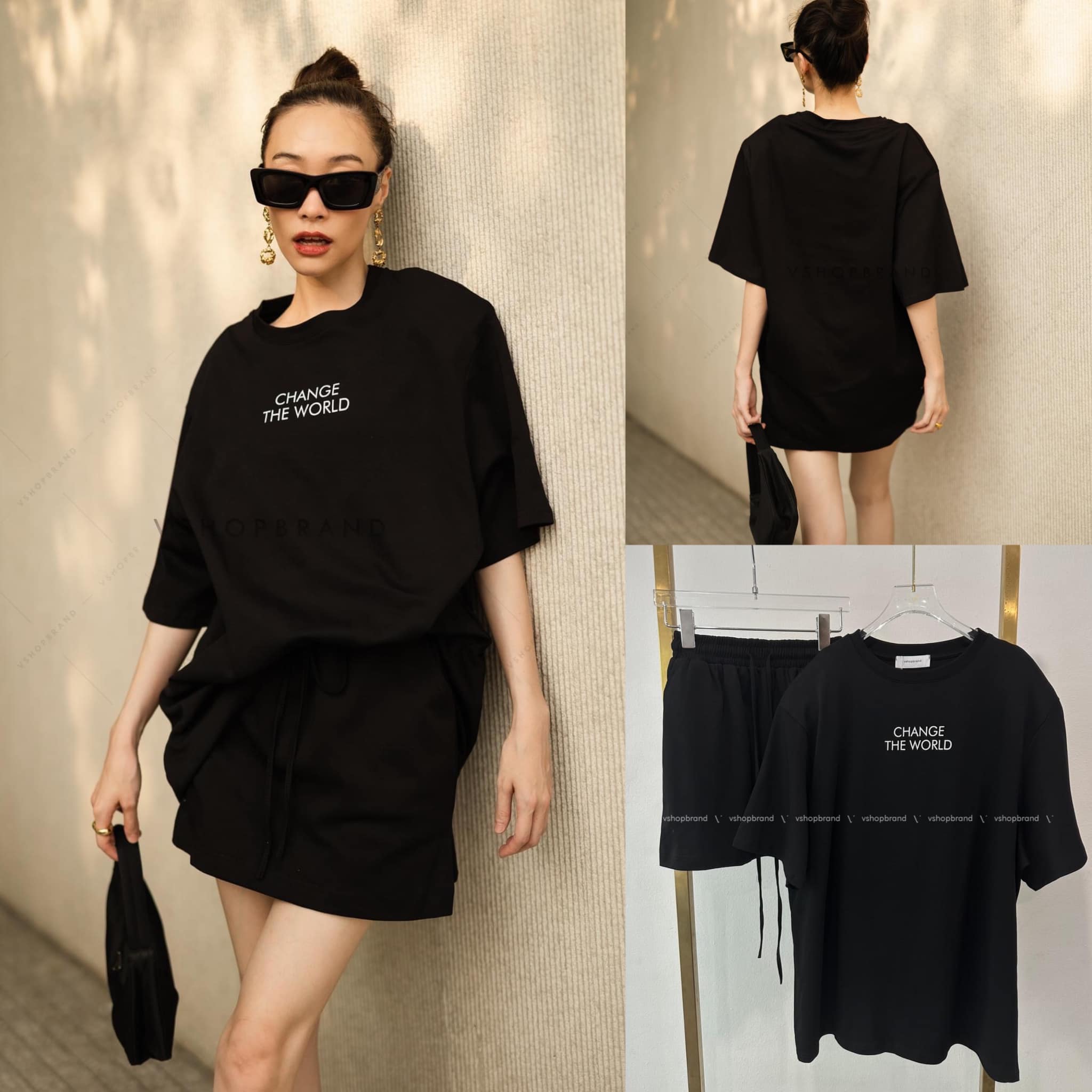 Set เสื้อยืด Chang The world + กป.สั้น สินค้าคุณภาพ (พร้อมส่ง)