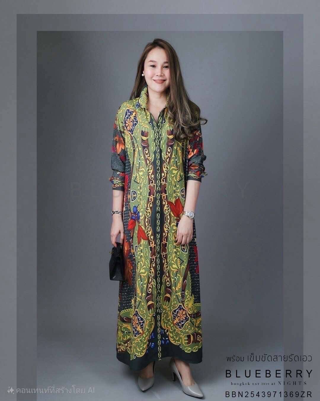 ชุดเดรส พรีเมี่ยมแม็กซี่เดรสเชิ้ต GG พร้อมสายรัดเอว แม็กซี่เดรสเชิ้ตคลาสสิคพิมพ์ลายแบรนด์เนม ใส่สบาย : สินค้าคุณภาพ (พร้อมส่ง)