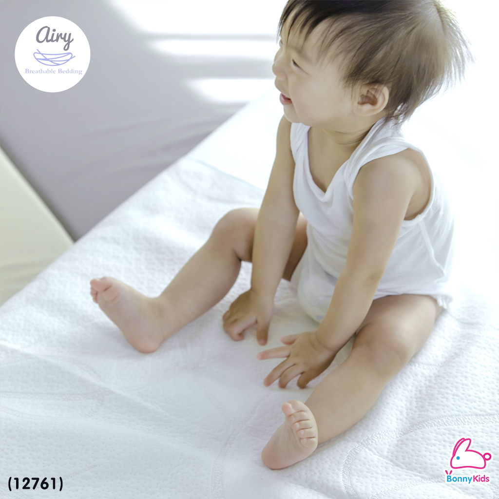 (12761) Airy (แอร์รี่) Waterproof Mattress protector แผ่นรองกันเปื้อนสำหรับทารก (70x100 cm)