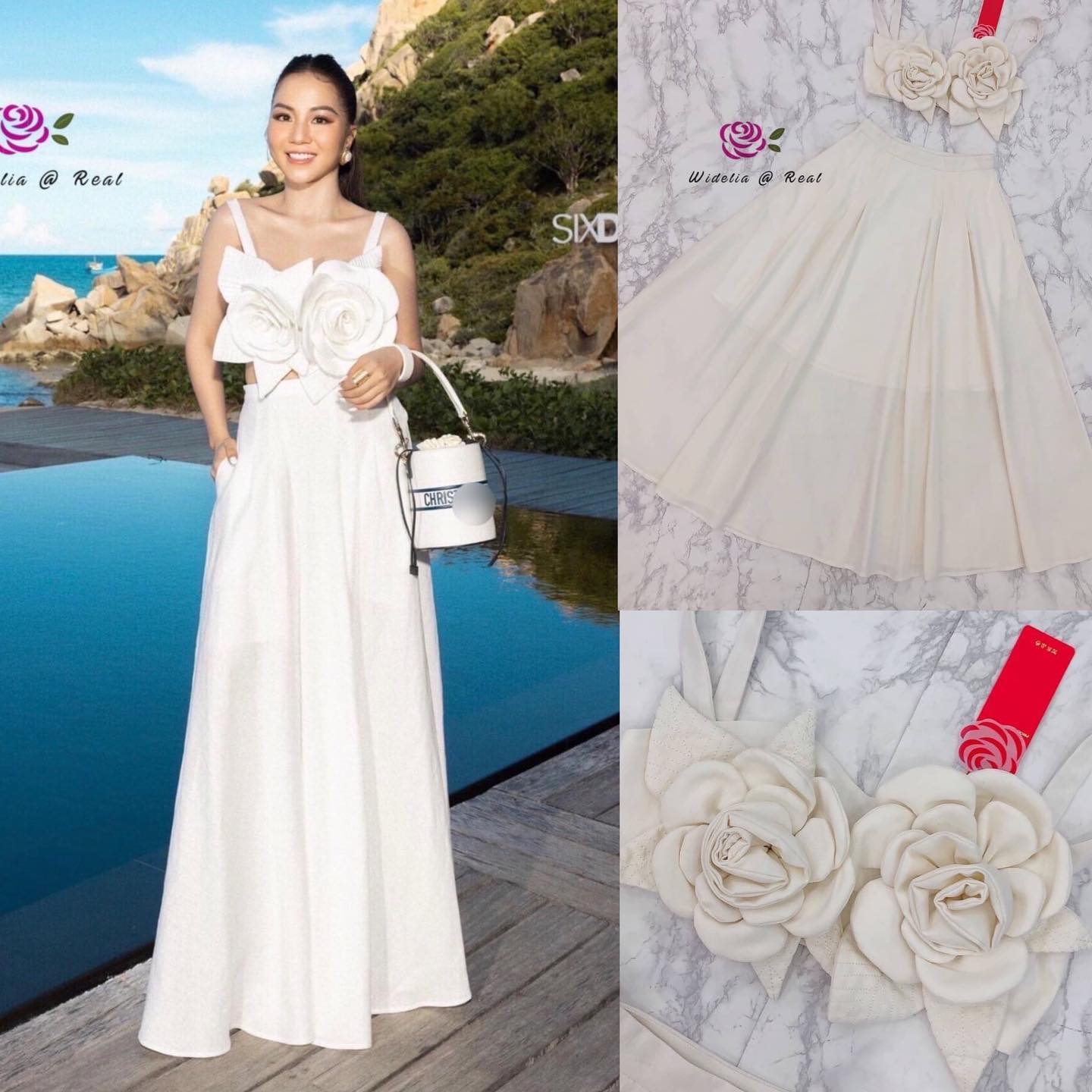 Set เซตเสื้อดอกไม้ป๊อบอัพกับ กระโปรงยาวแสนสวย รุ่นนี้อลังการมาก งานสวยแบบตะโกน เนื้อผ้าโคตรดีขอบอก ใครได้ชุดนี้ไปไม่ผิดหวัง : สินค้าคุณภาพ (พร้อมส่ง)