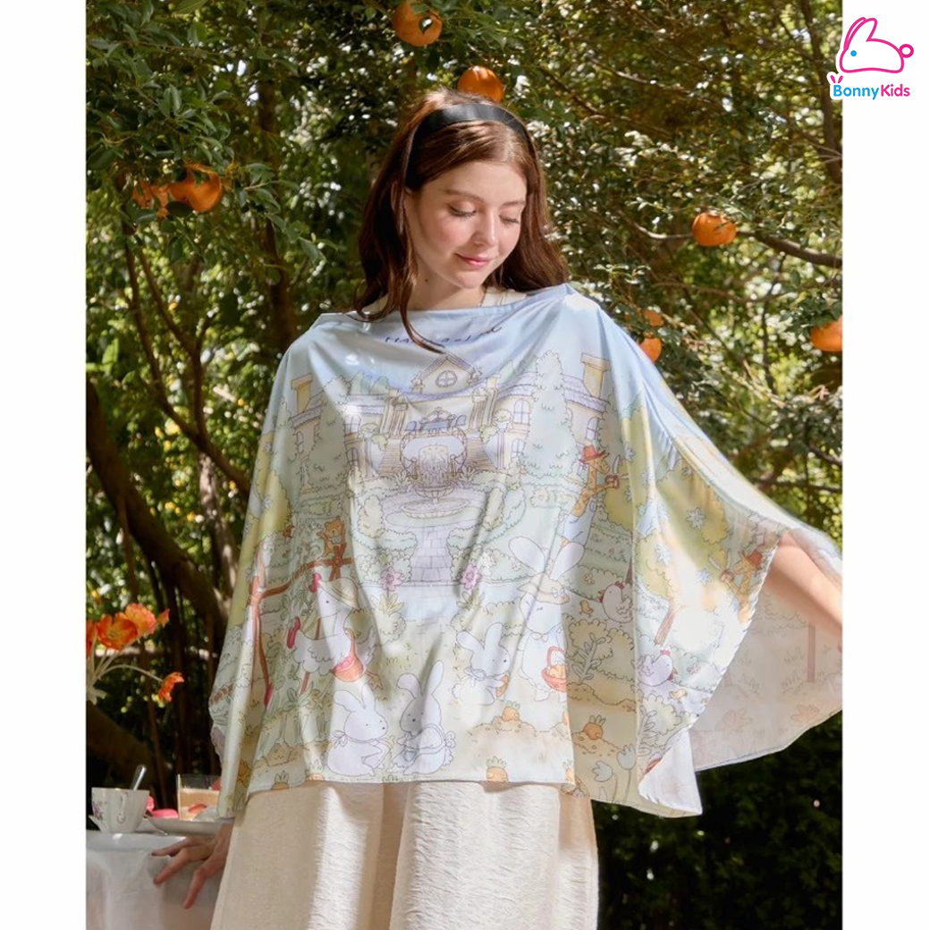 Mamabella (มามาเบลล่า) Nursing Cover ผ้าคลุมให้นม ผ้าไหมสเปน (2ลาย)