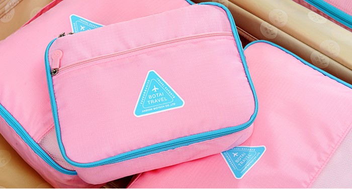 Travel Season กระเป๋าจัดระเบียบเดินทาง 4 ใบ จัดระเบียบเสื้อผ้าในบ้าน กันน้ำ ใส่เสื้อผ้า กันน้ำ มี 5 สีให้เลือก