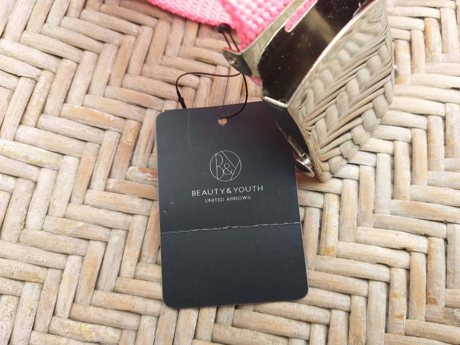 เข็มขัดผ้าแคนวาสสีนิออน BEAUTY&YOUTH UNITED ARROWS (ของใหม่)