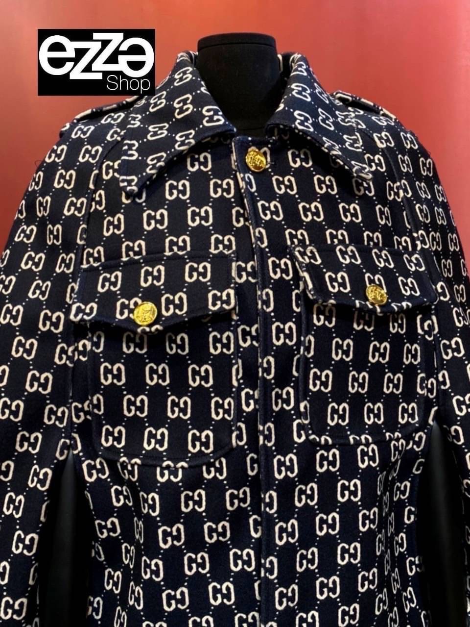 เสื้อคลุมผ้าวูล Jacquard ลายGG ผ้าสวยเรียบหรู คลาสสิค ใส่คลุมสวยมาก เกร๋สุด : สินค้าคุณภาพ (พร้อมส่ง)