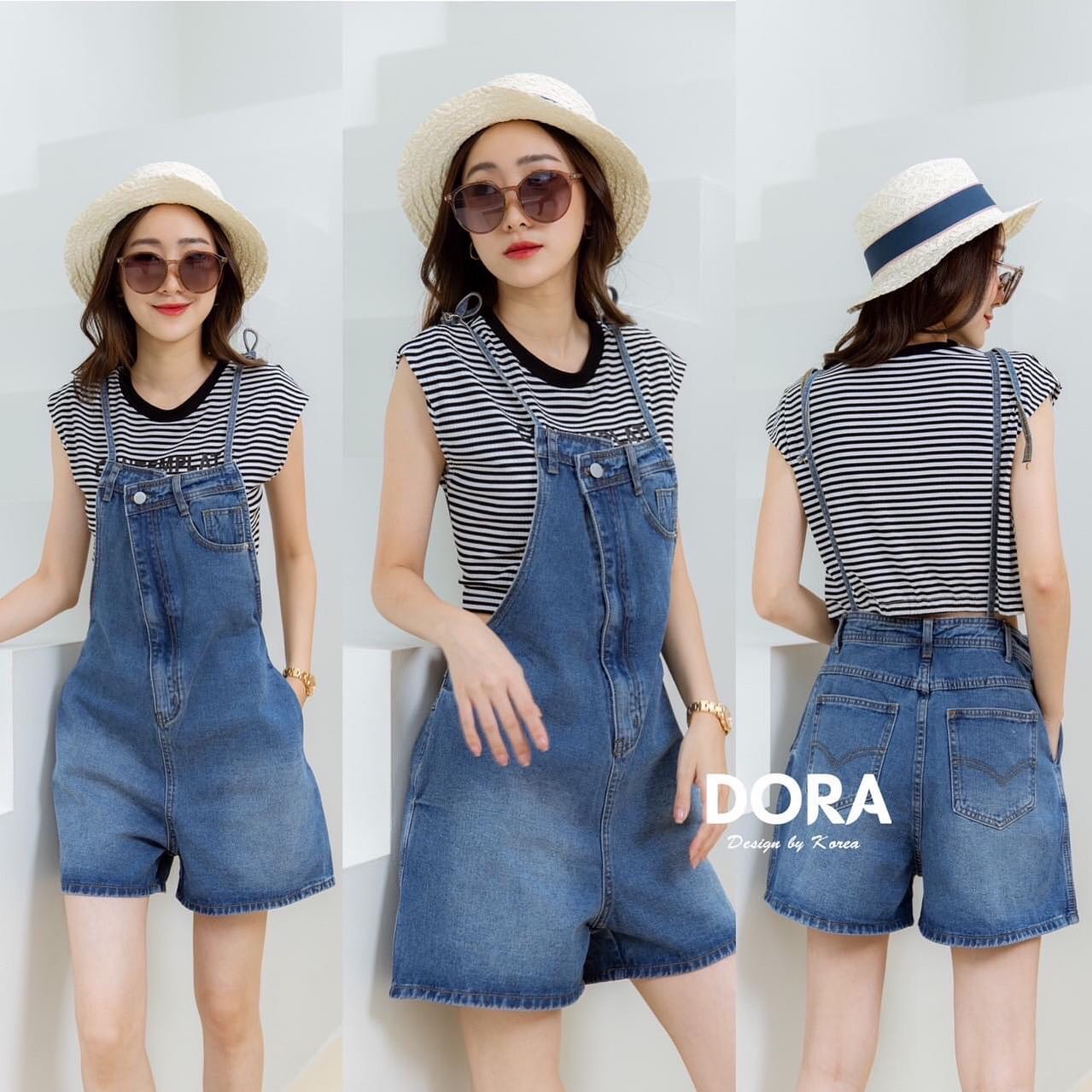 เอี๊ยมกางเกงยีนขาสั้น สายปรับได้ชุดนี้ ใส่ออกมาน่ารักไม่สั้นมาก . สินค้าคุณภาพ (พร้อมส่ง)