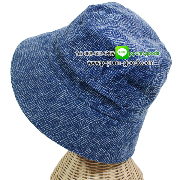 หมวกผ้าฝ้ายสโตน หมวกทรงบัคเก็ต