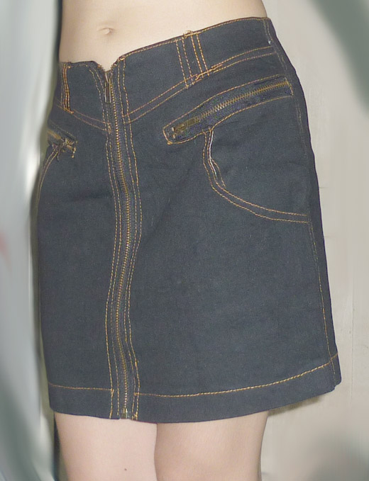 กระโปรงสีดำเนื้อยืด ดีไซน์เก๋ สวยมากๆ 27.5-33-14