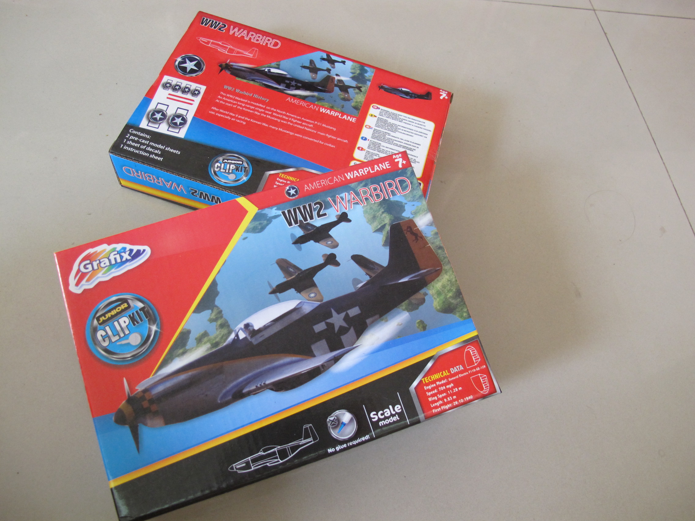 Grafix Junior Clip Kit : American War Plane WW2 War Bird โมเดลเครื่องบินสหรัฐอเมริกา