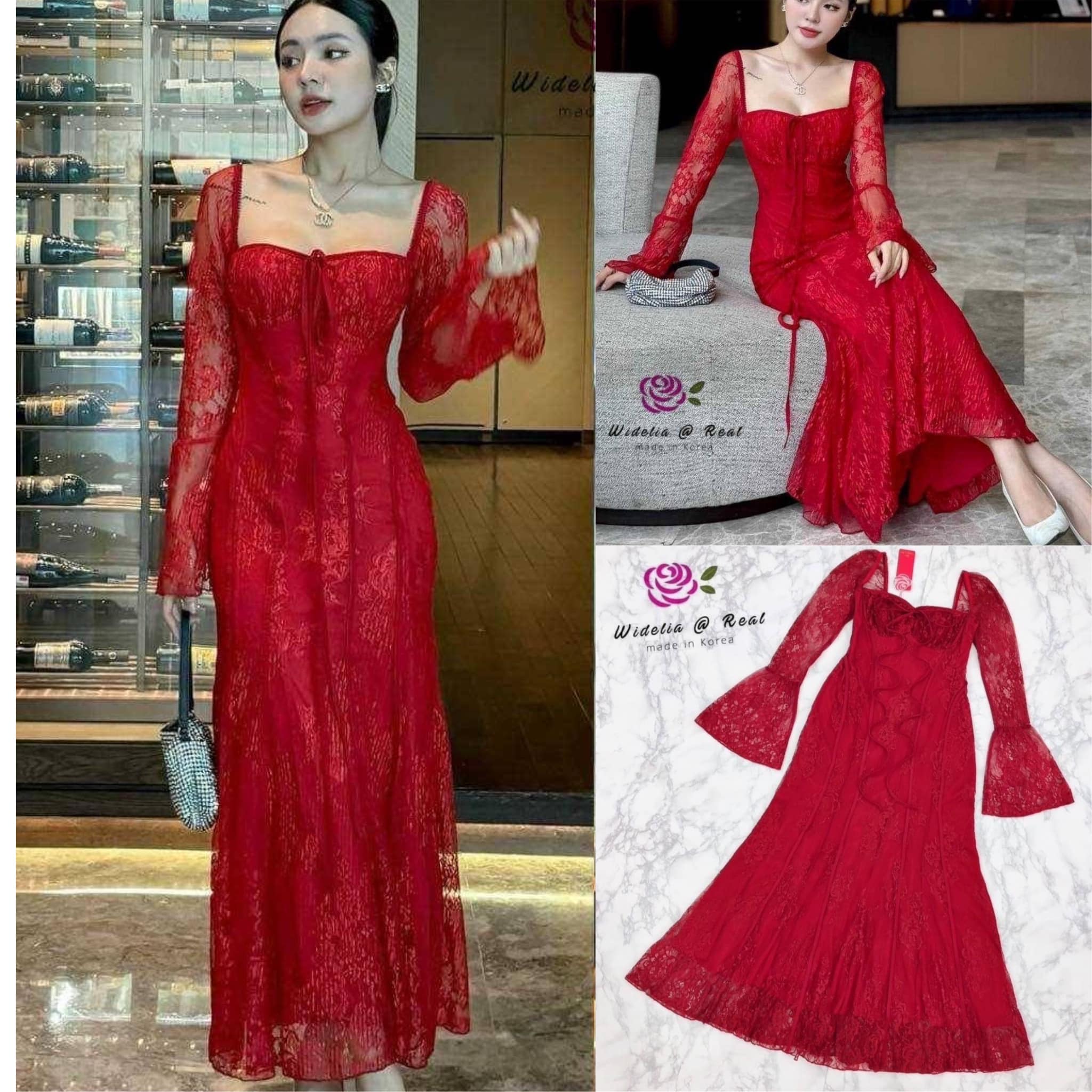 เดรสตัวยาวสวยสุด Sexy บอกเลยแพทเทิ้ลสวยเนี๊ยบสุดๆ ใส่สบาย สินค้าคุณภาพ (พร้อมส่ง)