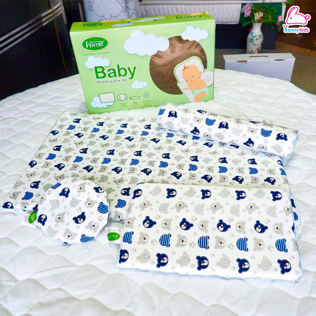 Ventry (เวนทรี่) Baby bedding box set ชุดของขวัญเด็กแรกเกิด (เซ็ต 4 ชิ้น)