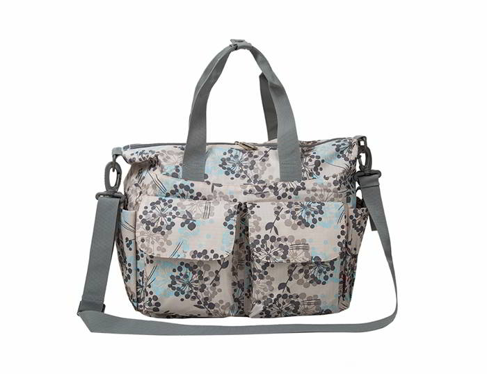 Ecosusi กระเป๋าคุณแม่ กระเป๋าสัมภาระคุณแม่ กระเป๋าแม่ลูกอ่อน แขวนรถเข็นเด็กได้ หิ้ว หรือสะพายไหล่ได้ (Grey)