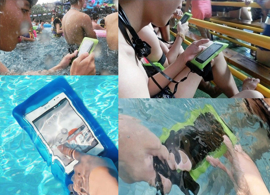 สุดคุ้ม ซองกันน้ำมือถือคุณภาพดี ป้องกันสิ่งสกปรก อยู่ในน้ำยังทัชสกรีน ถ่ายรูป หรือวิดีโอได้ชัดเจน ผลิตจาก PVC ใส ใส่มือถือได้ทุกขนาด มีสายห้อยคอ