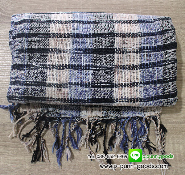 ผ้าพันคอผ้าฝ้าย/ผ้าคลุมไหล่ งานผ้าฝ้ายทอมือ เนื้อนุ่ม