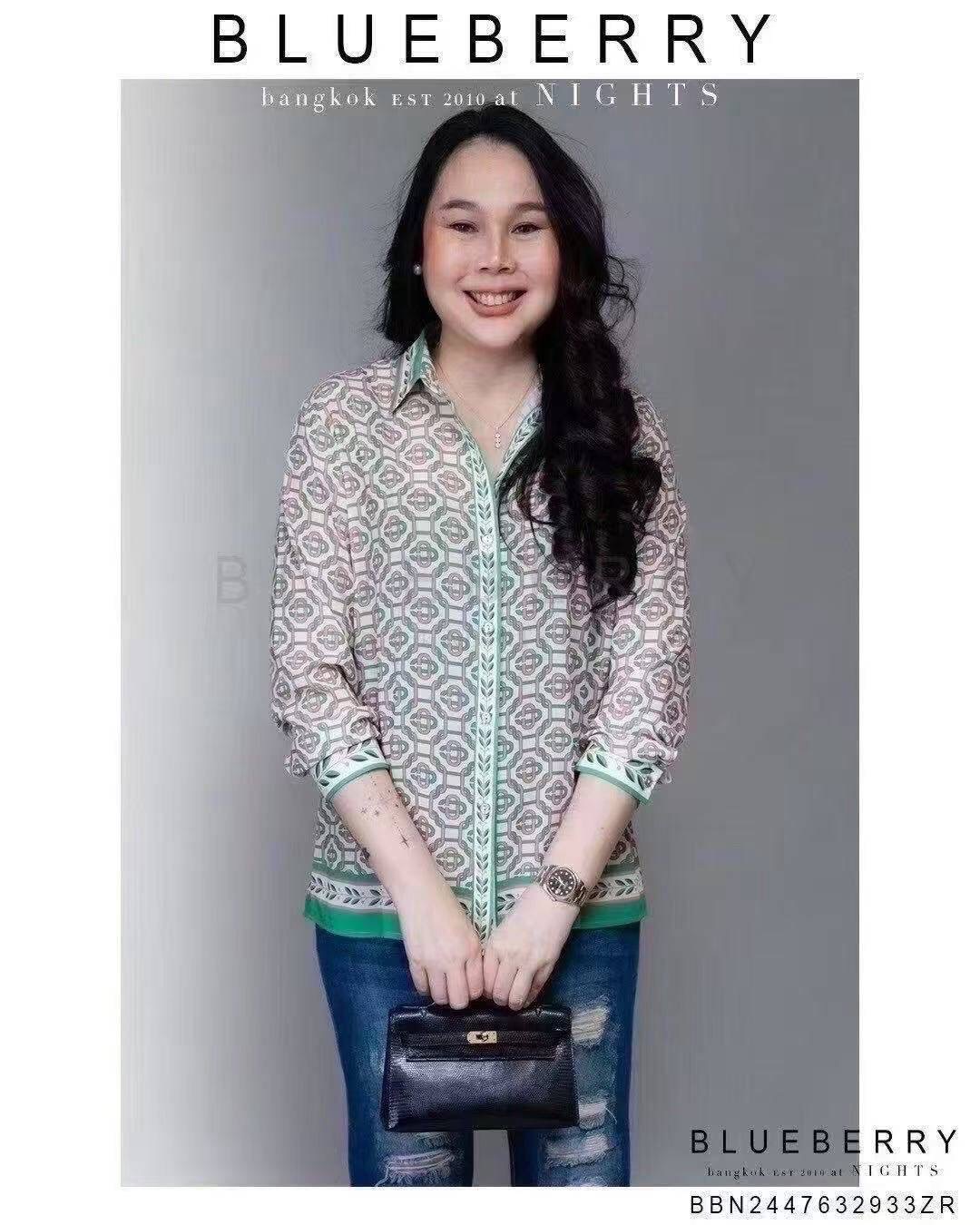 เสื้อเชิ้ต พรีเมียมทรงคลาสสิคตลอดกาลเชิ้ตแขนยาว พิมพ์ลายแบรนด์เนมไฮคลาส ใส่สบาย : สินค้าคุณภาพ (พร้อมส่ง)